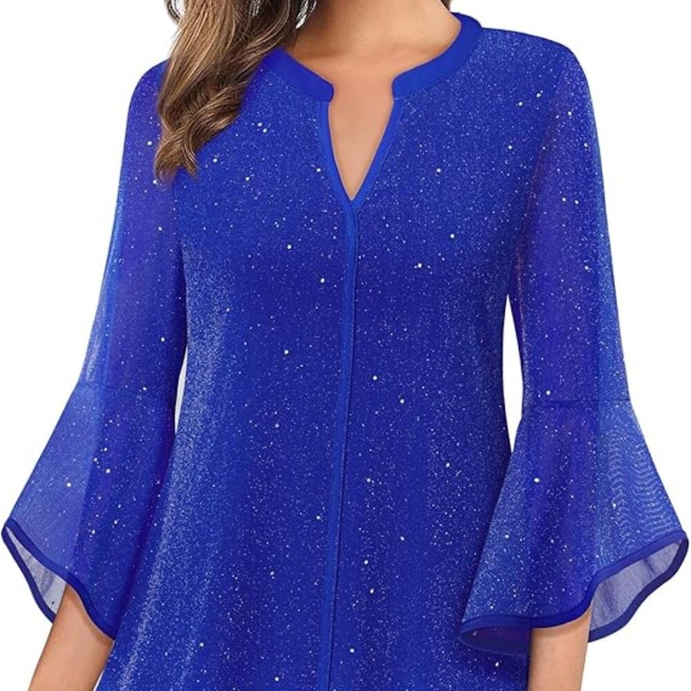VALOLIA Women's 3/4 Sleeve Dressy Blouses